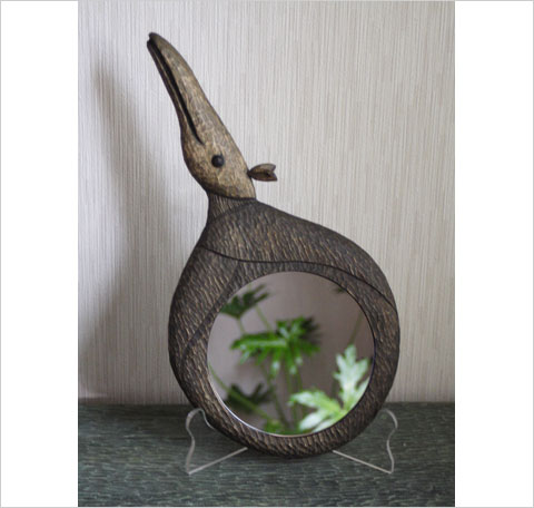 獣鏡アルマジロ壁掛け